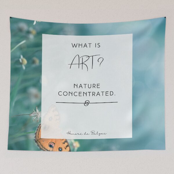 Item preview, Honoré de Balzac What Is Art Nature Quote Print designed and sold by taleofdeuces.