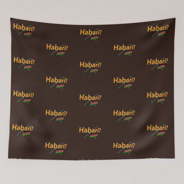 Item preview, Habari (hello in Swahili) abstract design designed and sold by lobodelnoir.