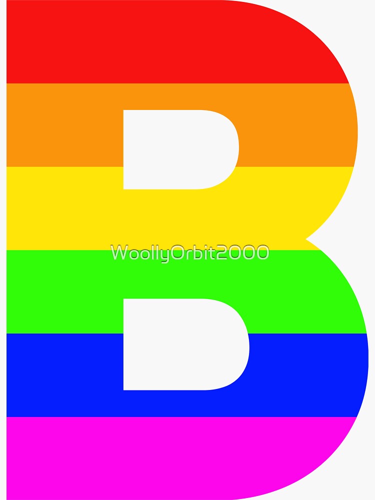 "Pride Rainbow Letter B Sticker; Letter B Sticker" Sticker For Sale By ...