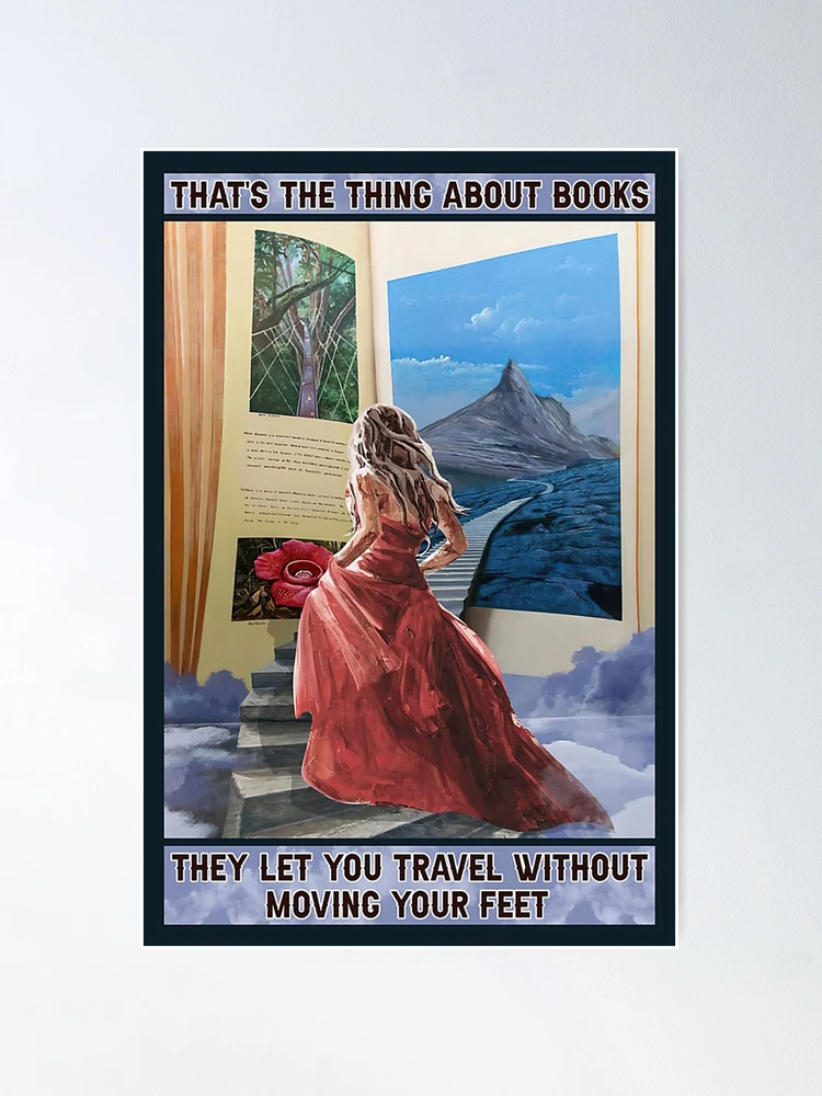 Girl traveling in book meaning quotes | Poster