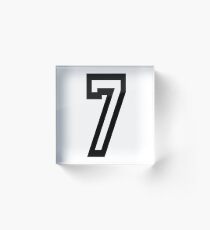 7, TEAM, SPORTS, NUMBER 7, SEVENTH, SEVEN, Competition Acrylic Block
