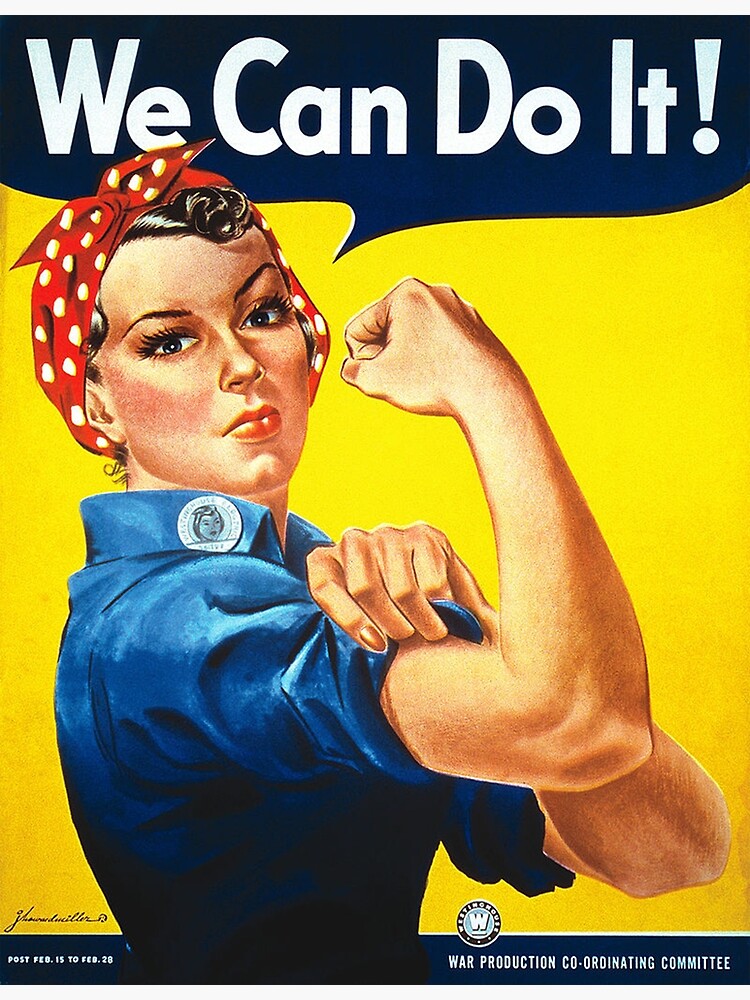 Rosie the Riveter. WE CAN DO IT. Howard Miller, American, wartime, propaganda, poster. by TOMSREDBUBBLE