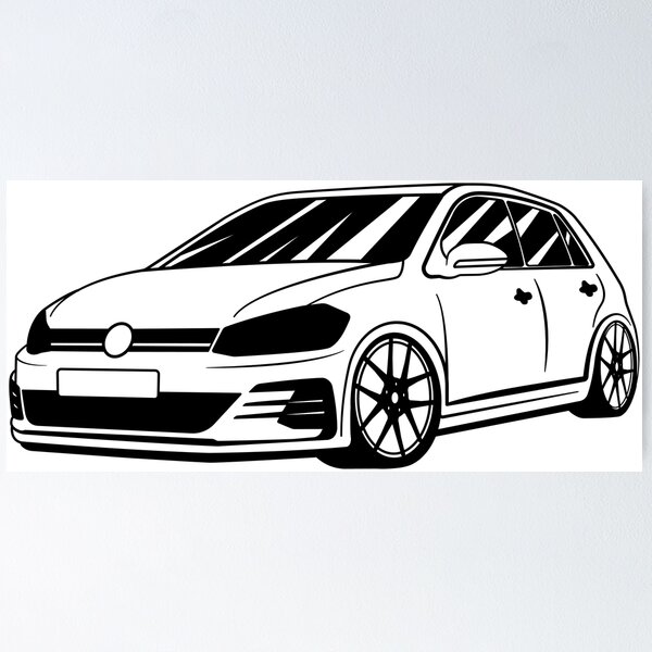MK7.5 Front-Side View Design Poster