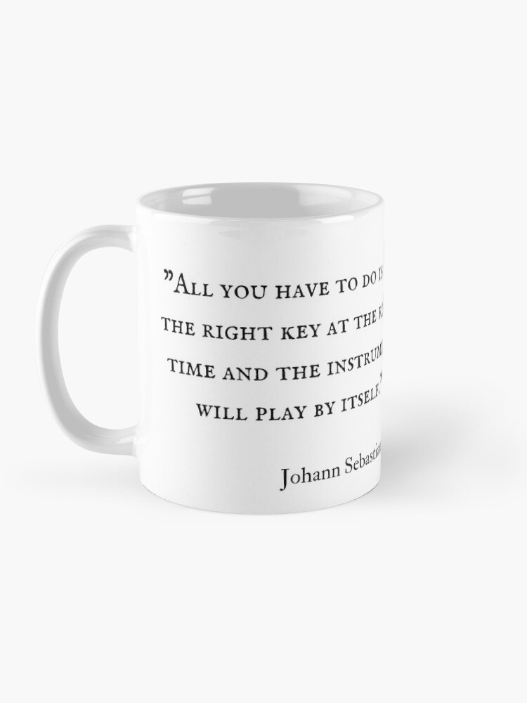 Thumbnail 3 of 6, Coffee Mug, Johann Sebastian Bach: All you have to do is hit the right key at the right time and the instrument will play by itself. designed and sold by dechantsbirn.