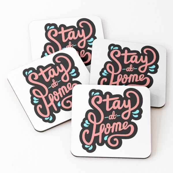 Item preview, Stay at Home - Aesthetic Sticker Hand Lettering designed and sold by DitaNadiaStore.