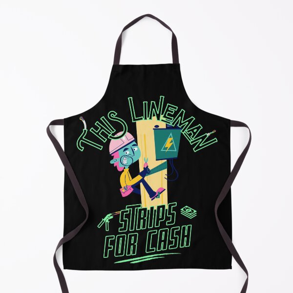 Item preview, Funny Cartoon Style This Lineman Strips for Cash designed and sold by norules.