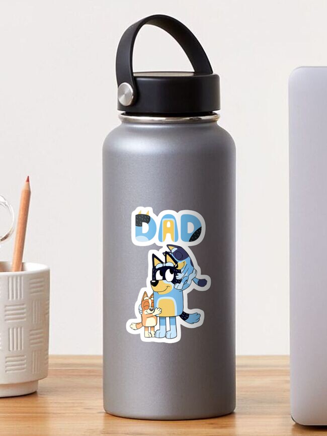 Bluey Dad Sticker Stainless Steel Water Bottle