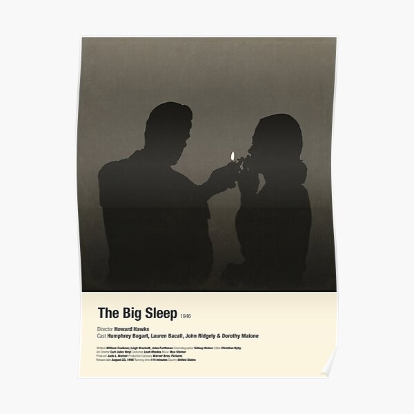 Film Noir - The Big Sleep 1946 Poster