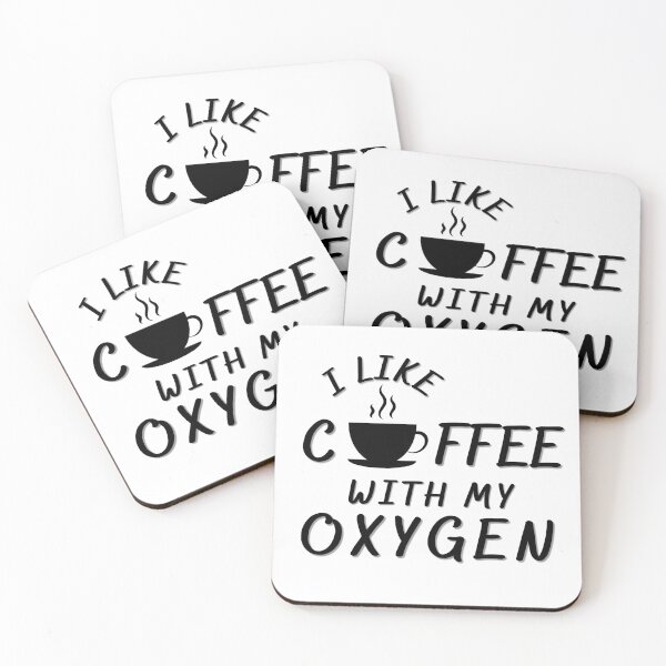 Item preview, I like coffee with my oxygen  designed and sold by skidio.