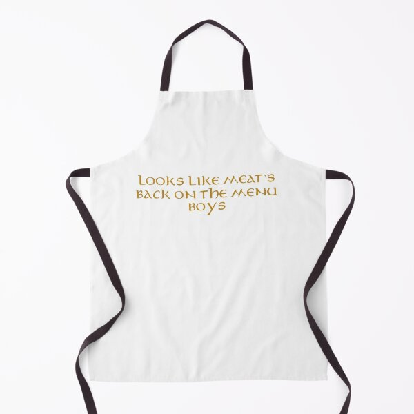 Meats Back On The Menu Boys Apron For Sale By Nerddz Redbubble