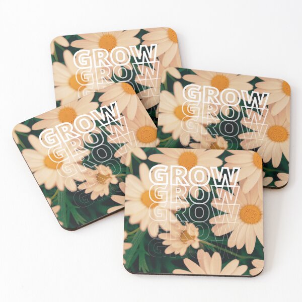 Item preview, GROW (above) - Yellow Tinted White Flowers - Daisies designed and sold by AliceSLee.