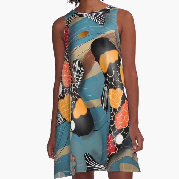 Koi Watergarden A-Line Dress