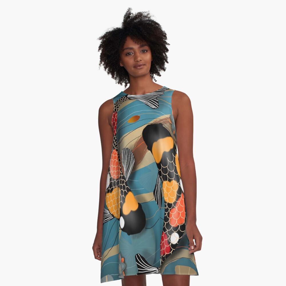 Koi Watergarden A-Line Dress
