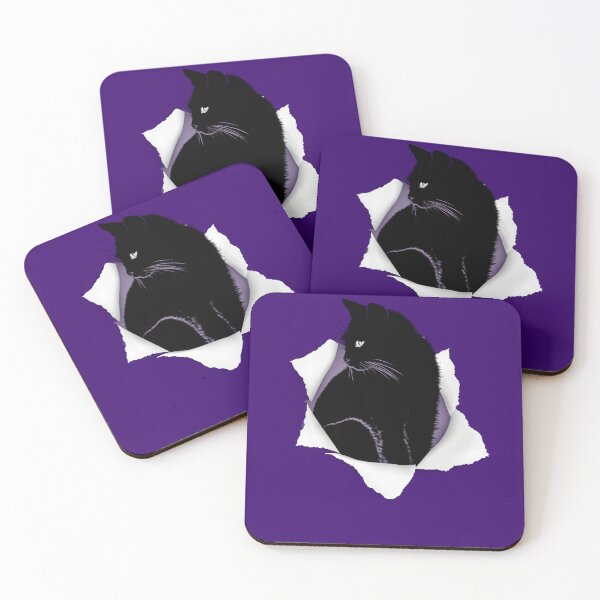 Item preview, torn paper black cat designed and sold by Chaos-Touch.