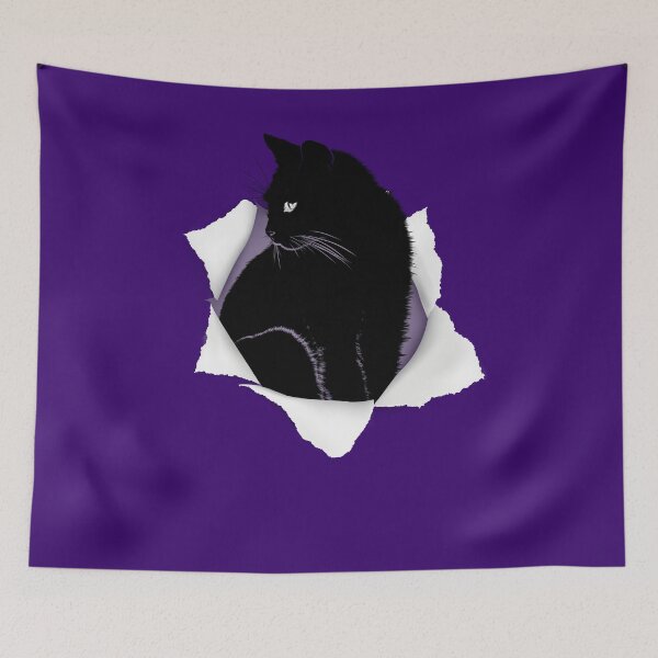 Item preview, torn paper black cat designed and sold by Chaos-Touch.