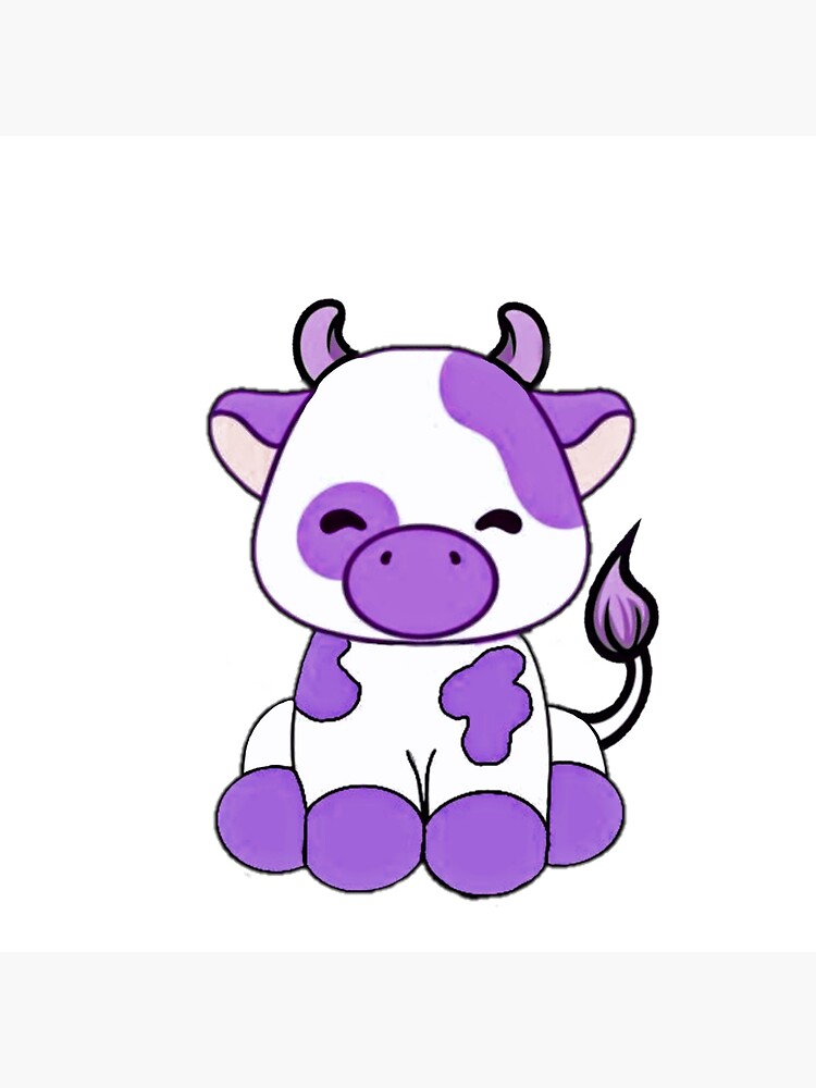 Cute and lovely purple cow | Poster