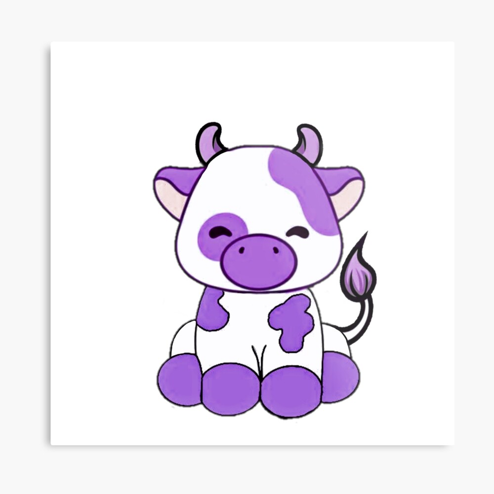 cute purple cow painting 