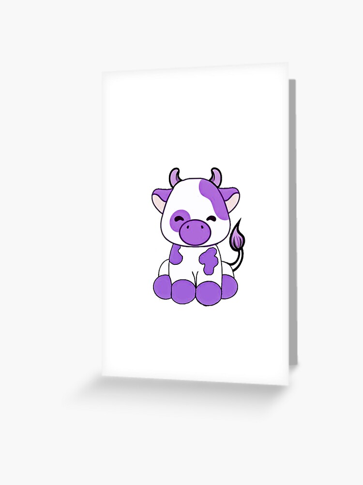 Cute and lovely purple cow Sticker for Sale by Manarshii