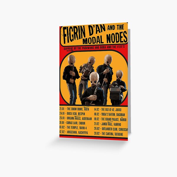The Cantina Band Tour Poster Greeting Card