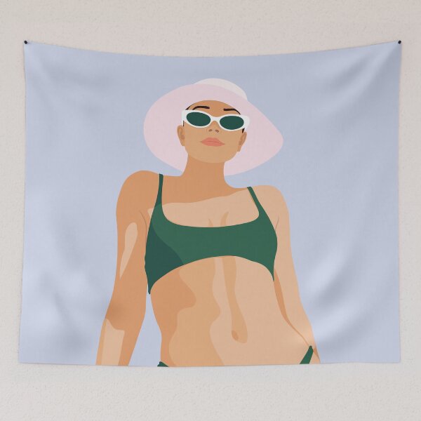 Item preview, Woman In Green Swimsuit designed and sold by zykydesigns.