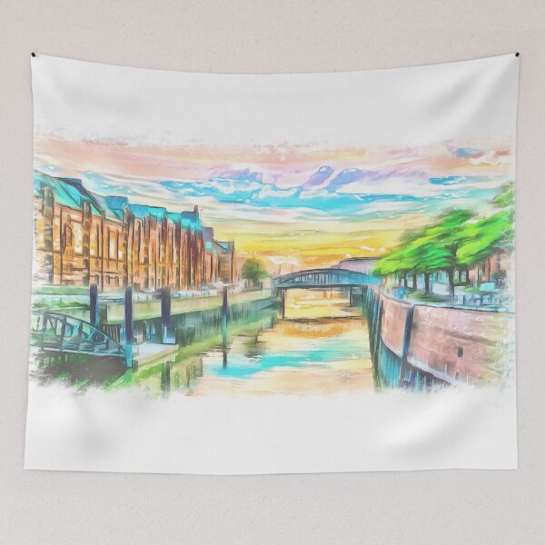 Item preview, Zollkanal canal (Painting) designed and sold by cmphotographs.