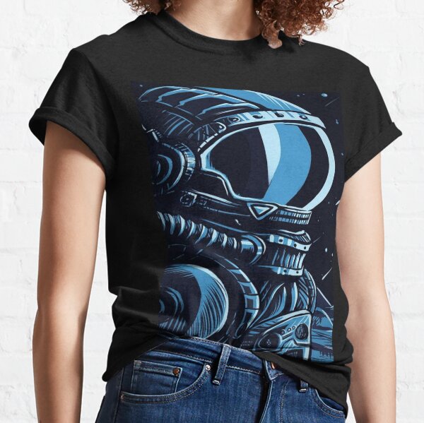 Cute Astronaut design Bleu Space Classic T-Shirt