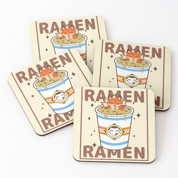 Item preview, Cute Fox Eating Ramen Kawaii Adorable Animals designed and sold by Imakeyouhappy.