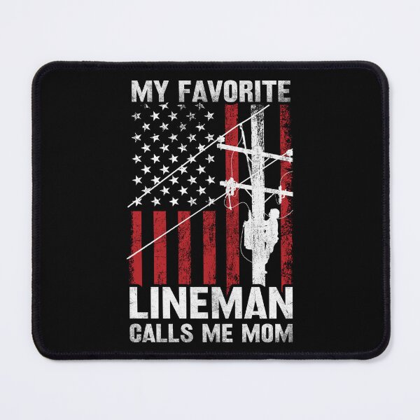 Item preview, My Favorite Lineman Calls Me Mom US Flag Mothers Day designed and sold by haselshirt.