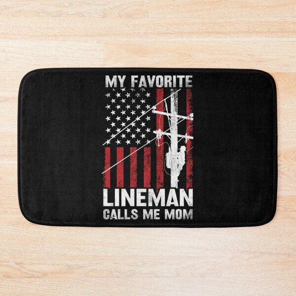 Item preview, My Favorite Lineman Calls Me Mom US Flag Mothers Day designed and sold by haselshirt.