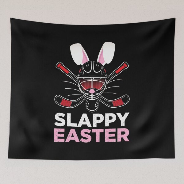 Item preview, Slappy Easter Bunny Rabbit Hockey Player Sport Lover designed and sold by haselshirt.