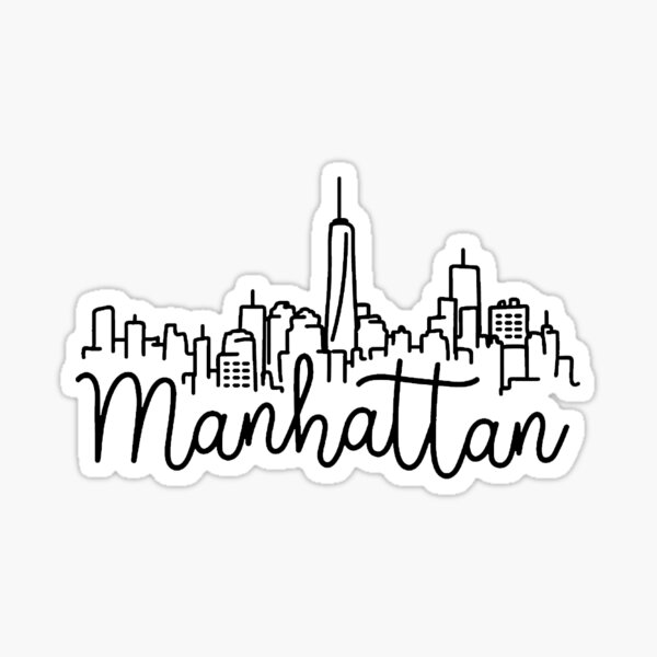 manhattan skyline Sticker