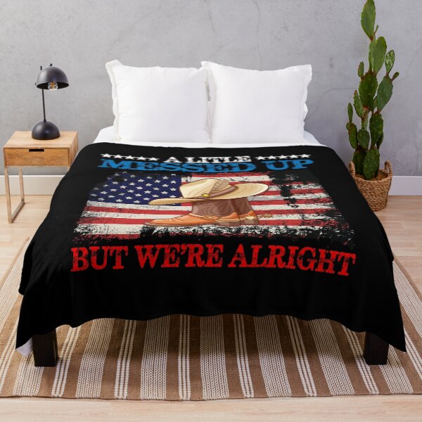 Item preview, A Little Messed Up But We're Alright Cowboy Hat USA FLag designed and sold by bobbygies3720.