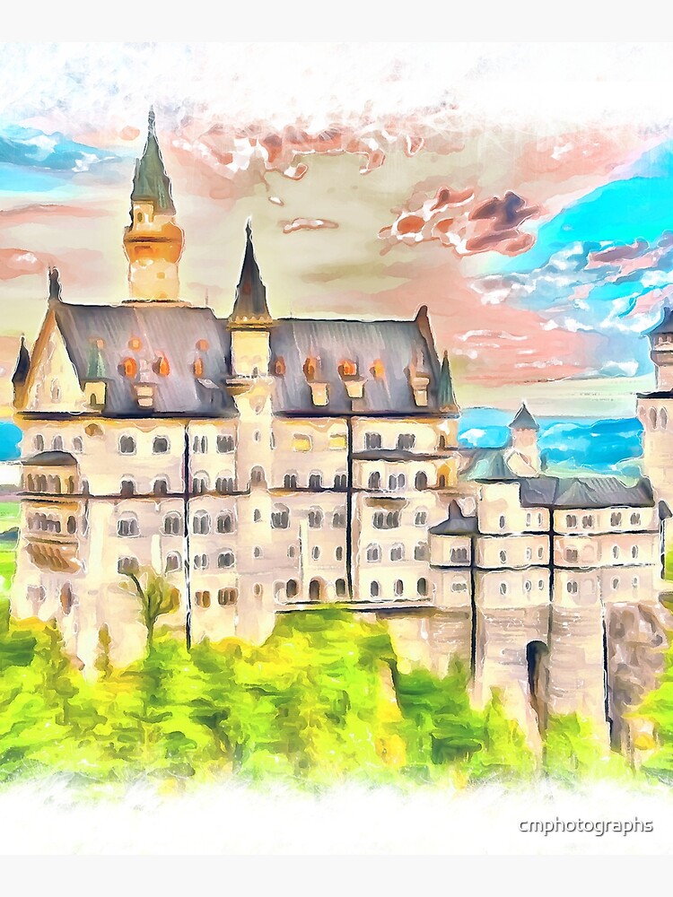 Castle Neuschwanstein (Painting) by cmphotographs