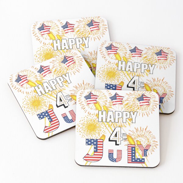 Item preview, HAPPY 4TH OF JULY FLAG, FIREWORKS BALLOONS MEN WOMEN KIDS T-Shirt designed and sold by ArtByMigdad.