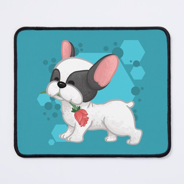 Item preview, Frenchie Dog Bite a Rose Flower designed and sold by Khotekmei.