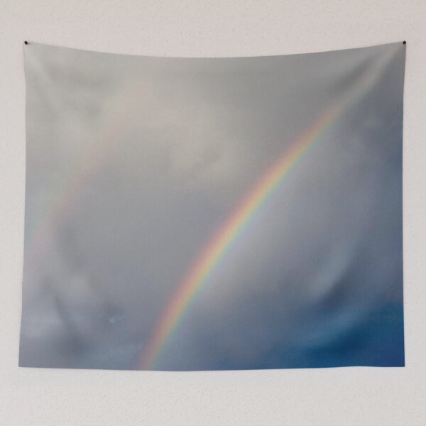 Item preview, double rainbow in a cloudy sky designed and sold by NathBros.