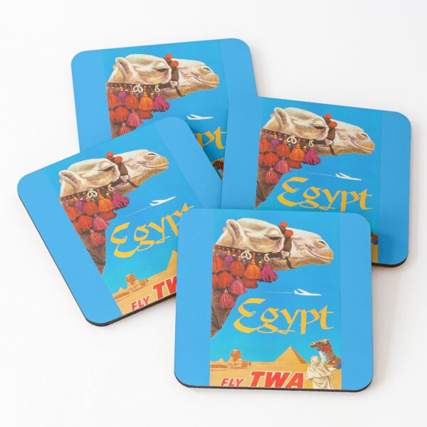 Item preview, VINTAGE FLY TWA TO EGYPT TRAVEL ADVERTISEMENT! designed and sold by CinemaObscura.