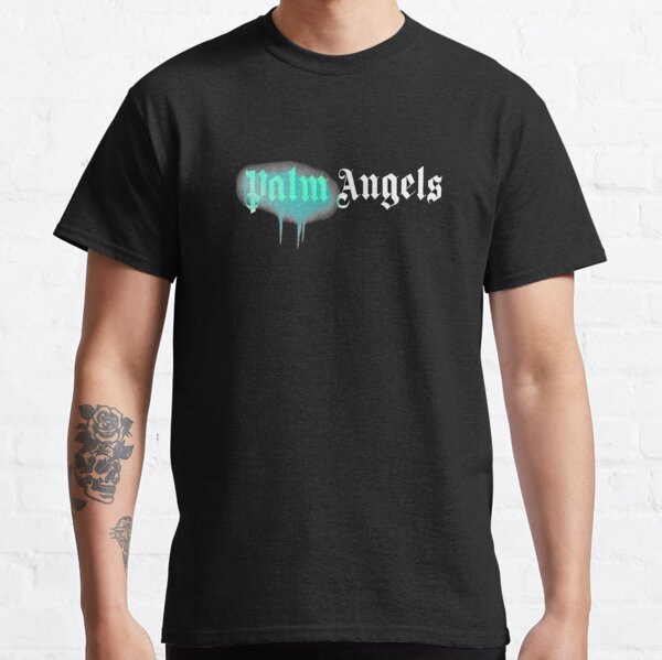 Palm Angels Palm Beach Heart Sprayed Logo T-Shirt White Men's