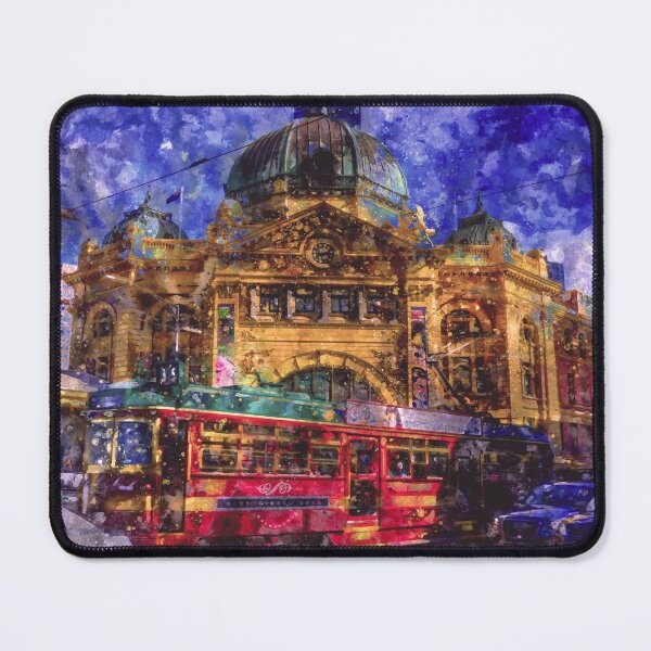 Item preview, City Circle Tram and Flinders Street Station Watercolor designed and sold by Steven Jodoin.