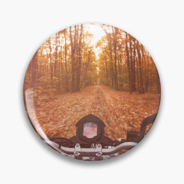 Item preview, Driving Ktm Duke motorcycle in the forest during fall  designed and sold by Chris-Thodd.