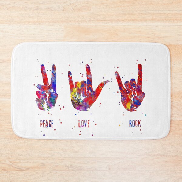 Item preview, ASL sign language, peace sign, love sign, rock sign, peace love rock  designed and sold by Rosaliartbook.