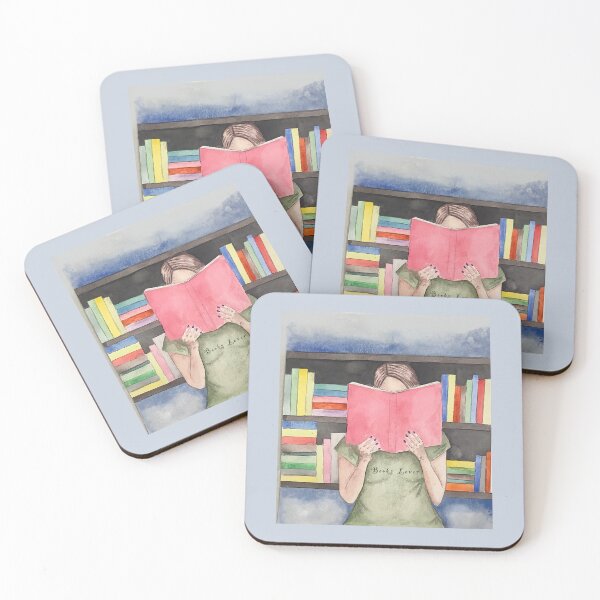 Item preview, Girl reading at the library designed and sold by altairaleon.
