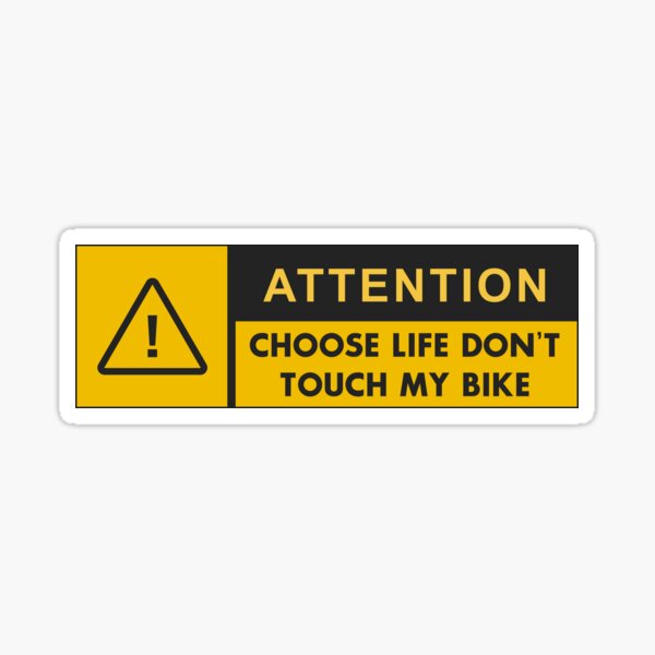 Don't Touch My Scooter Sticker with Baseball Bat Sticker  Scooter-Helmet-Tuning-Car