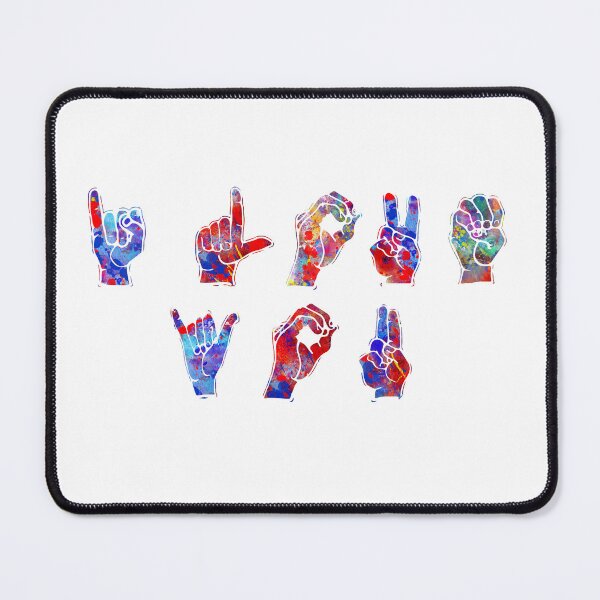Item preview, I love you ASL sign language  designed and sold by Rosaliartbook.