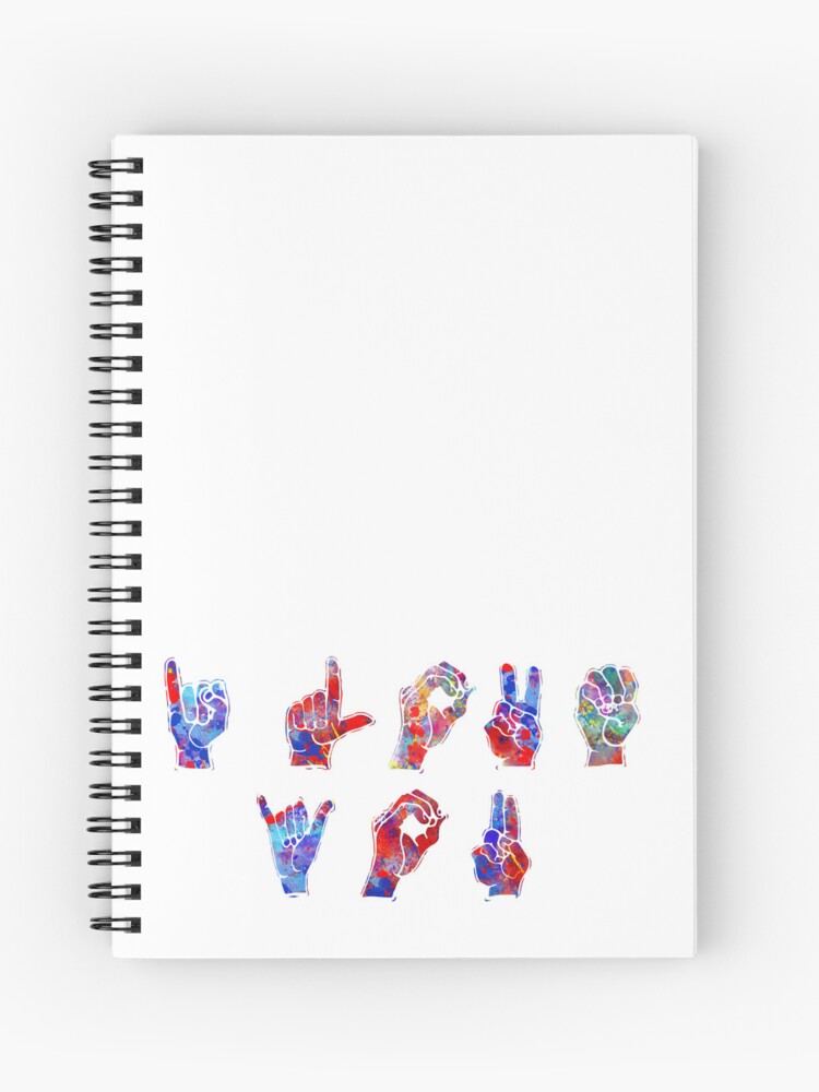 I love you ASL sign language &quot; Journal for Sale by Rosaliartbook 