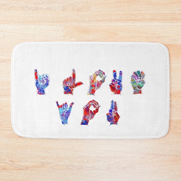 Item preview, I love you ASL sign language  designed and sold by Rosaliartbook.