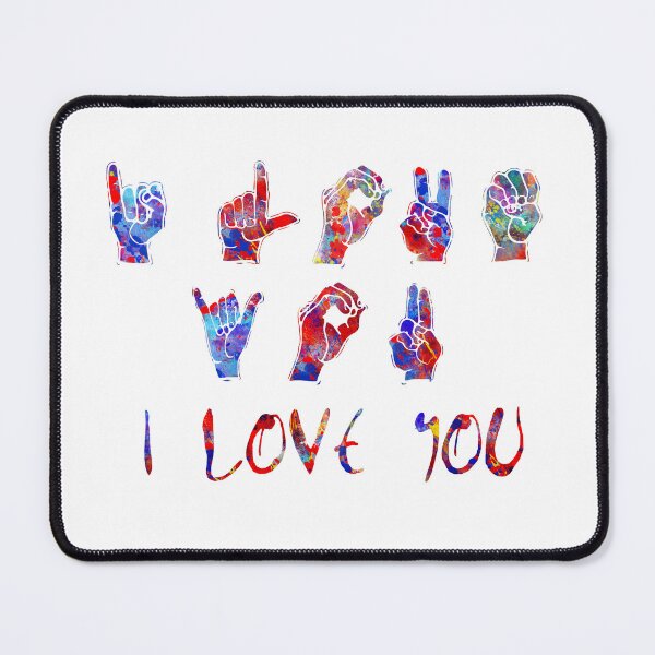 Item preview, I love you ASL sign language   designed and sold by Rosaliartbook.