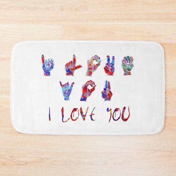 Item preview, I love you ASL sign language   designed and sold by Rosaliartbook.