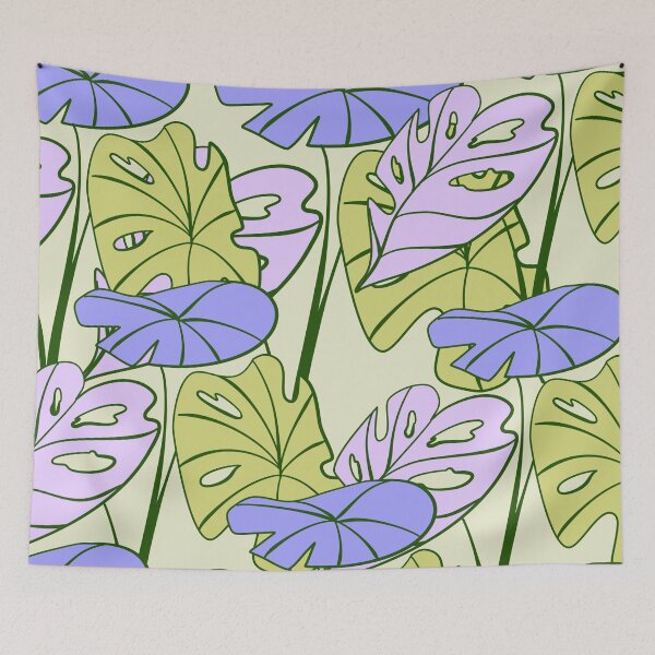 Item preview, Colorful Tropical Philodendron Monstera on Olive Green designed and sold by GraphicsClub.