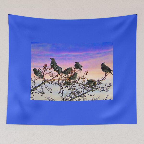 Item preview, Bohemiam Waxwings Love Berries designed and sold by alabca.